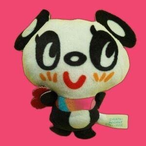 Angel Blue Panda character mini plush keychain